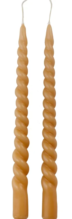 Rustik Lys Stabkerzen Swirl orange 8,5 Std. 2 St.