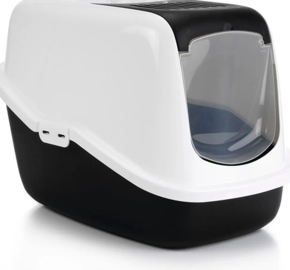 Savic Katzentoilette Nestor schwarz/weiß 56 x 39 x 39 cm