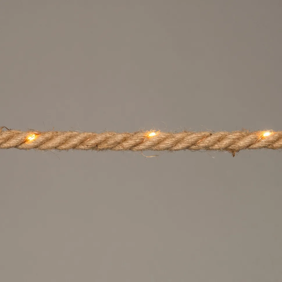 Seil-Lichterkette kupfer 6 m mit Timer und 80 LEDs klassisch warm