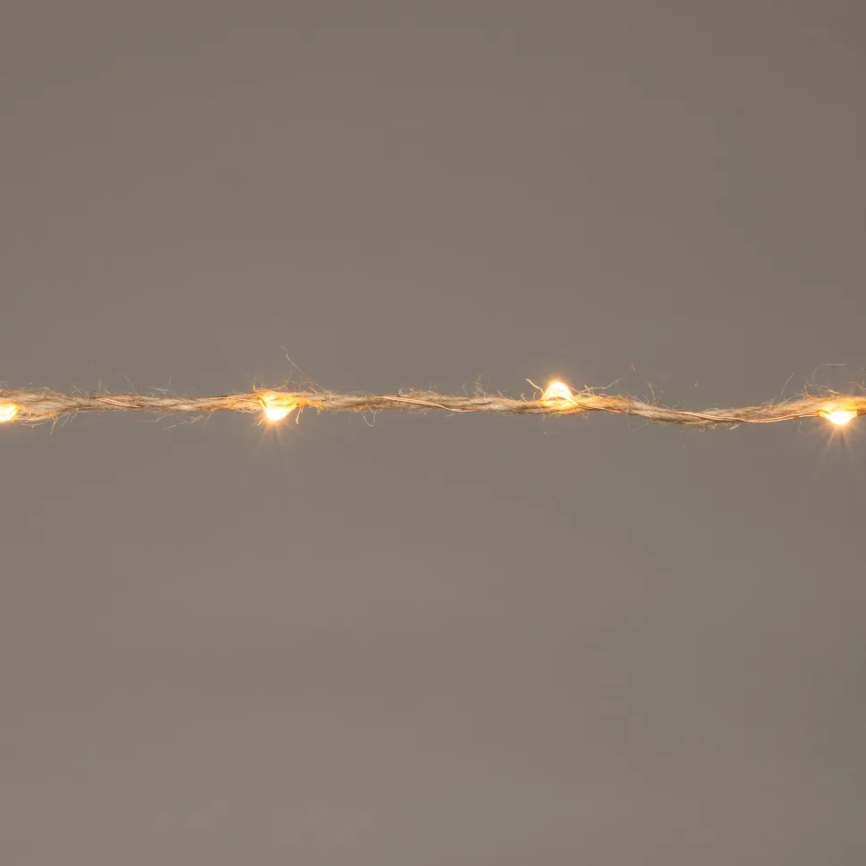 Seil-Lichterkette kupfer 2 m mit 40 LEDs klassisch warm