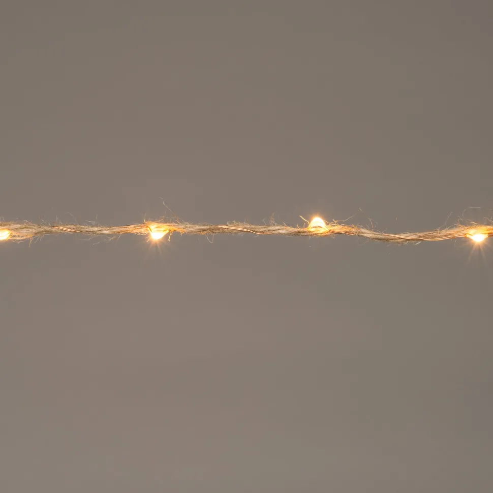 Seil-Lichterkette kupfer 1 m mit 20 LEDs klassisch warm