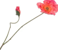 Silk-Ka Kunstblume Mohn dunkelrosa 75 cm