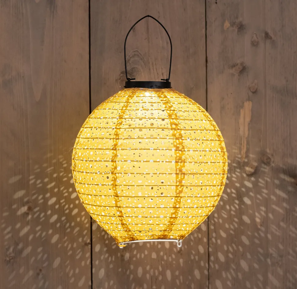 Solarleuchte Marrakesh gelb D 25,5 H 25,5 cm