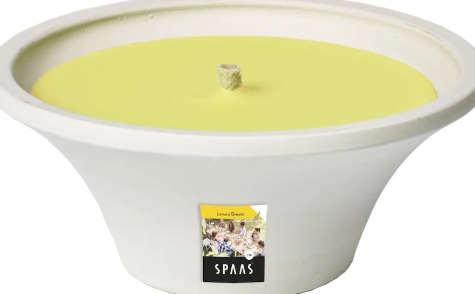 Spaas Citronella-Kerze Lemon Breeze gelb 9 Std. D 17,5 H 7,5 cm