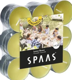 Spaas Citronella-Teelichter Lemon Breeze gelb 4,5 Std. 18 St. D 11,8 H 3,2 cm