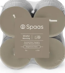 Spaas Duftkerze Essential collection Mindful Morning taupe 10 Std. D 6 H 2,1 cm 8 St.