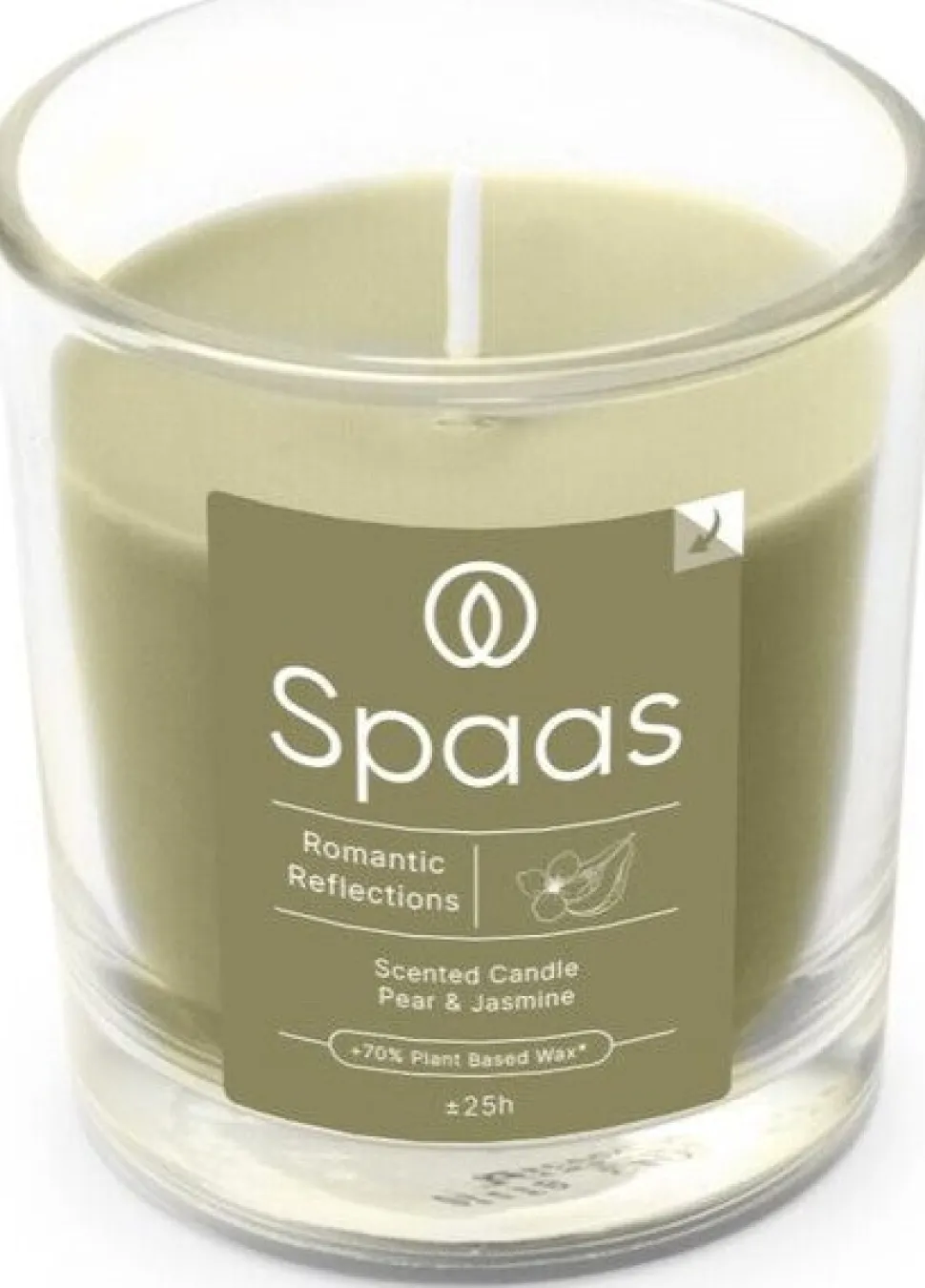 Spaas Duftkerze Essential Collection Romantic Reflections grün 25 Stunden D 7,3 H 8,3 cm