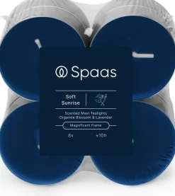 Spaas Duftkerze Essential collection Soft Sunrise blau 10 Std. D 6 H 2,1 cm 8 St.