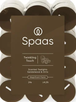 Spaas Duftkerze Essential Collection Twinkling Touch braun 4,5 Stunden D 3,9 H 1,6 cm 24 St.