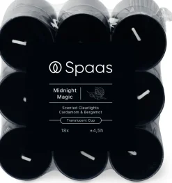 Spaas Duftkerze Essential collection Midnight Magic blau 4,5 Std. D 3,5 H 1,6 cm 18 St.