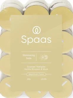 Spaas Duftkerze Essential Collection Shimmering Smile beige 4,5 Stunden D 3,9 H 1,6 cm 24 St.