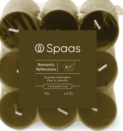 Spaas Duftkerze Essential collection Romantic Reflect grün 4,5 Std. D 3,5 H 1,6 cm 18 St.