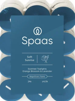 Spaas Duftkerze Essential Collection Soft Sunrise blau 4,5 Stunden D 3,9 H 1,6 cm 24 St.