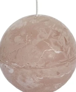 Spaas Kugelkerze Rustic beige 24 Std. D 8 cm
