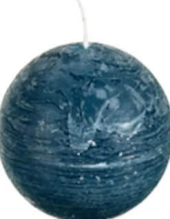 Spaas Kugelkerze Rustic blau-grün 24 Std. D 8 cm