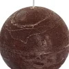 Spaas Kugelkerze Rustic dunkelbraun 40 Std. D 10 cm