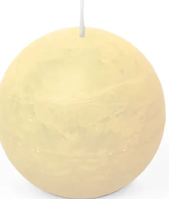 Spaas Kugelkerze Rustic elfenbein 24 Std. D 8 cm