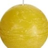 Spaas Kugelkerze Rustic gelb 40 Std. D 10 cm
