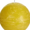 Spaas Kugelkerze Rustic gelb 24 Std. D 8 cm