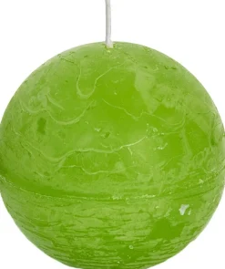 Spaas Kugelkerze Rustic hellgrün 40 Std. D 10 cm