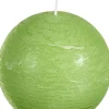 Spaas Kugelkerze Rustic hellgrün 40 Std. D 10 cm