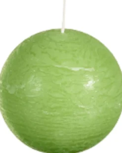 Spaas Kugelkerze Rustic hellgrün 24 Std. D 8 cm