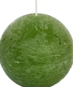Spaas Kugelkerze Rustic olivgrün 40 Std. D 10 cm