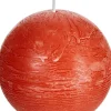 Spaas Kugelkerze Rustic orange 24 Std. D 8 cm