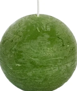 Spaas Kugelkerze Rustic olivgrün 24 Std. D 8 cm