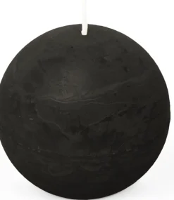 Spaas Kugelkerze Rustic schwarz 24 Std. D 8 cm