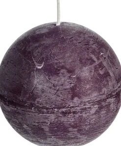 Spaas Kugelkerze Rustic violett 24 Std. D 8 cm