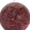 Spaas Kugelkerze Rustic weinrot 40 Std. D 10 cm