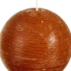 Spaas Kugelkerze Rustic zimtbraun 40 Std. D 10 cm