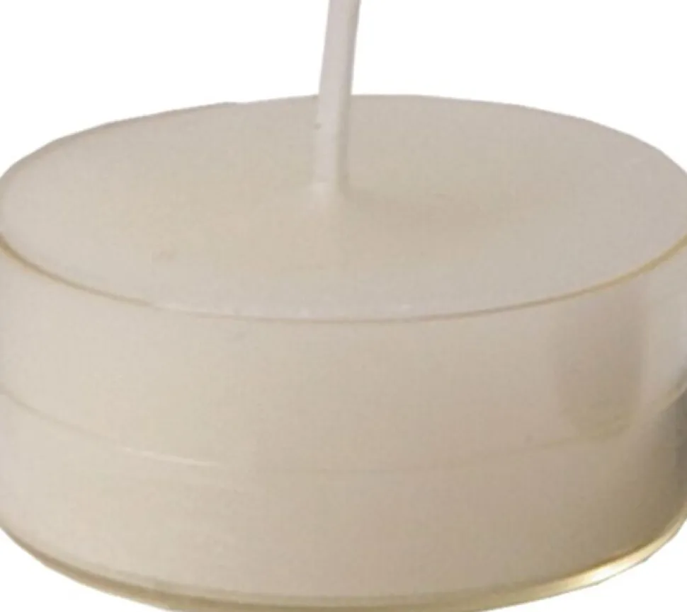 Spaas Maxi-Teelichter weiß / transparente Hülle 10 Std. 18 St.