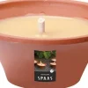 Spaas Outdoor-Kerze in Terracotta-Schale D 15 H 6,5 cm