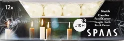 Spaas Stabkerzen Rustic elfenbein H 25 cm 12 St.