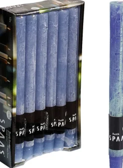 Spaas Stabkerzen Rustic grau-blau H 25 cm 12 St.