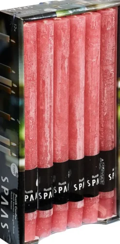 Spaas Stabkerzen Rustic hellrosa H 25 cm 12 St.