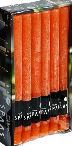 Spaas Stabkerzen Rustic orange H 25 cm 12 St.