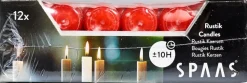 Spaas Stabkerzen Rustic rot H 25 cm 12 St.