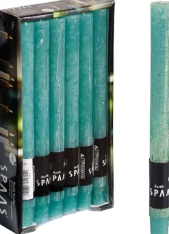 Spaas Stabkerzen Rustic türkis H 25 cm 12 St.