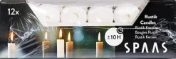 Spaas Stabkerzen Rustic weiß H 25 cm 12 St.
