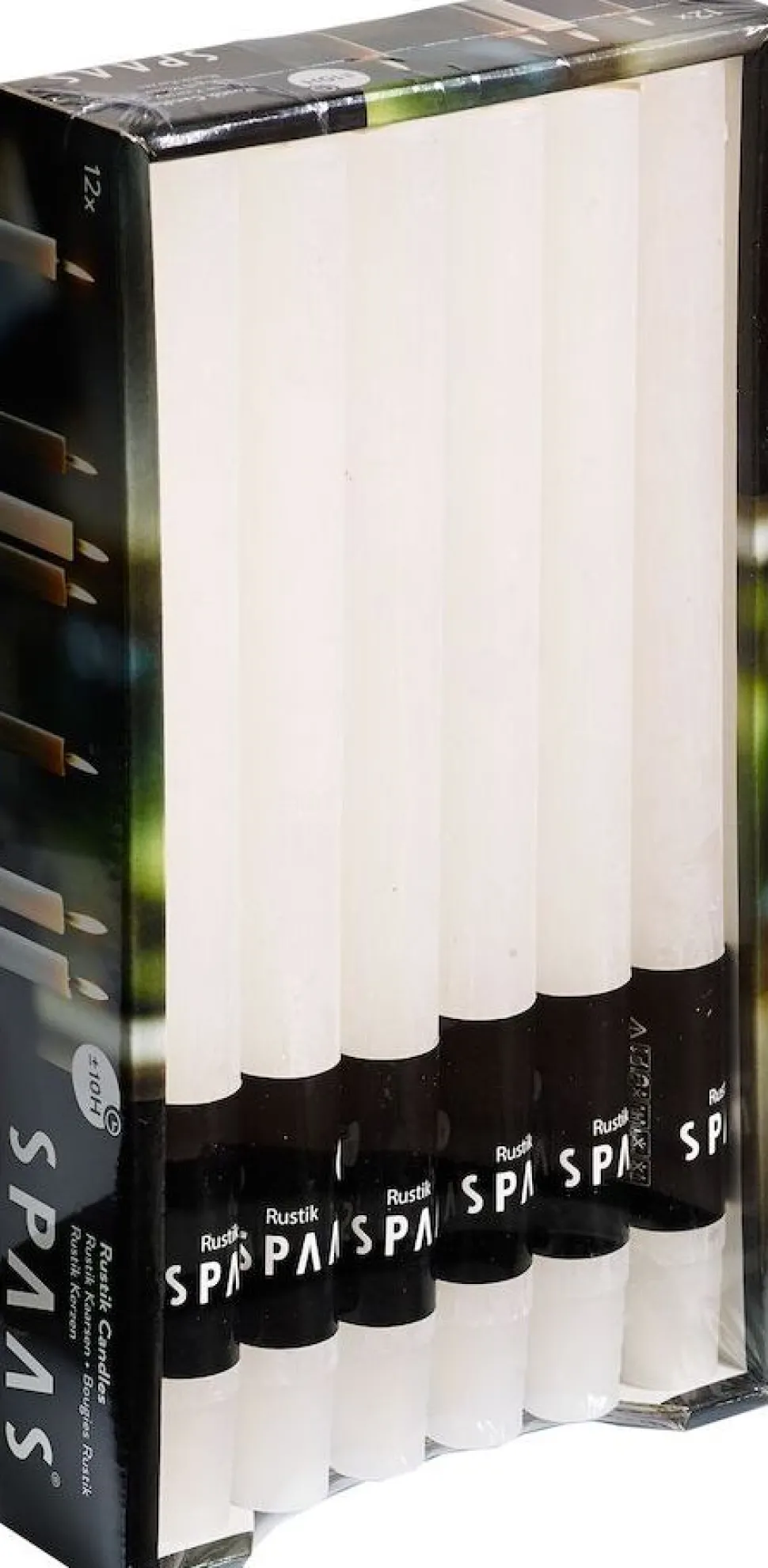 Spaas Stabkerzen Rustic weiß H 25 cm 12 St.