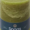 Spaas Stumpenkerze Essential collection olivgrün 95 Std. D 10 H 13 cm