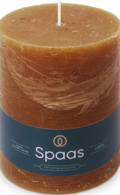 Spaas Stumpenkerze Essential Collection braun 95 Stunden D 10 H 13 cm