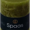 Spaas Stumpenkerze Essential collection olivgrün 35 Std. D 7 H 9,5 cm