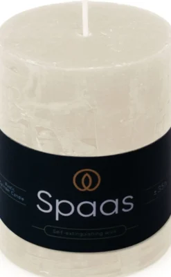 Spaas Stumpenkerze Essential collection weiß 35 Std. D 7 H 9,5 cm
