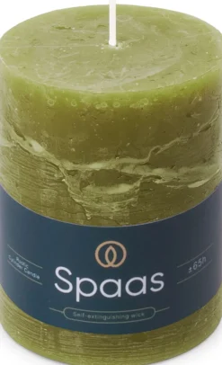 Spaas Stumpenkerze Essential collection olivgrün 65 Std. D 8 H 11 cm
