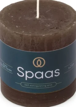 Spaas Stumpenkerze Essential collection dunkelbraun 25 Std. D 7 H 7 cm