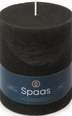 Spaas Stumpenkerze Essential collection schwarz 95 Std. D 10 H 13 cm